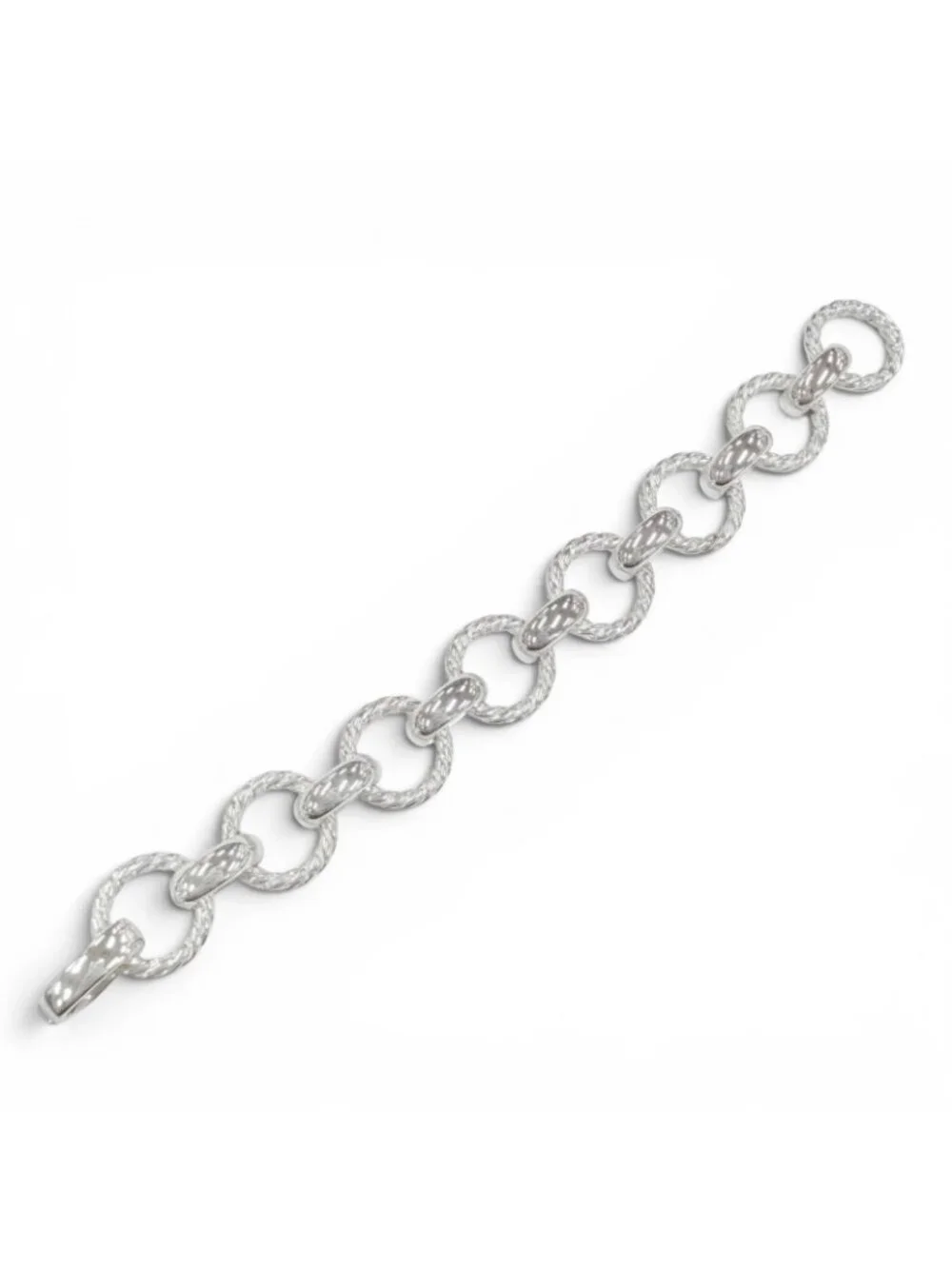 Tiffany & Co Vintage Twist Circle 925 19 Bracelet Silver